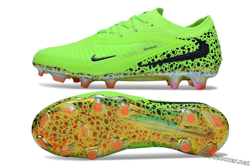 Men's Nike Phantom 6 Elite FG Football Boots - Yellow/Black/Leopard 1