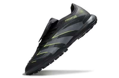 Men's Adidas Predator 25 Elite Foldover Tongue TF Football Shoes - Black/Grey/Yellow