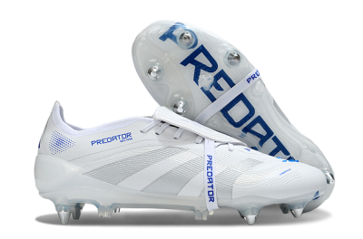 Men's Adidas Predator 25 Elite Foldover Tongue SG Football Boots - Beige/White/Blue