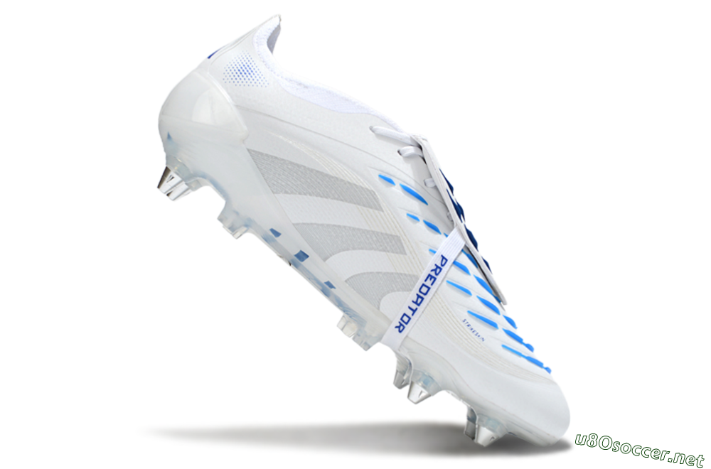 Men's Adidas Predator 25 Elite Foldover Tongue SG Football Boots - Beige/White/Blue 4