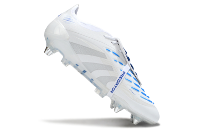 Men's Adidas Predator 25 Elite Foldover Tongue SG Football Boots - Beige/White/Blue