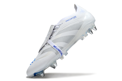 Men's Adidas Predator 25 Elite Foldover Tongue SG Football Boots - Beige/White/Blue