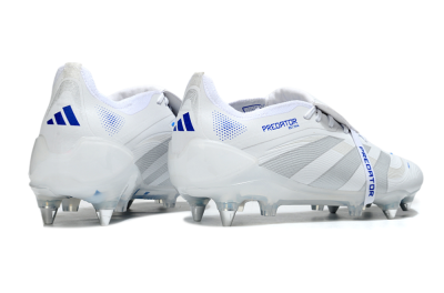 Men's Adidas Predator 25 Elite Foldover Tongue SG Football Boots - Beige/White/Blue