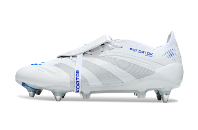 Men's Adidas Predator 25 Elite Foldover Tongue SG Football Boots - Beige/White/Blue