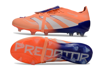 Men's Adidas Predator Elite 25 Foldover Tongue FG Football Boots - Orange/Purple/Blue