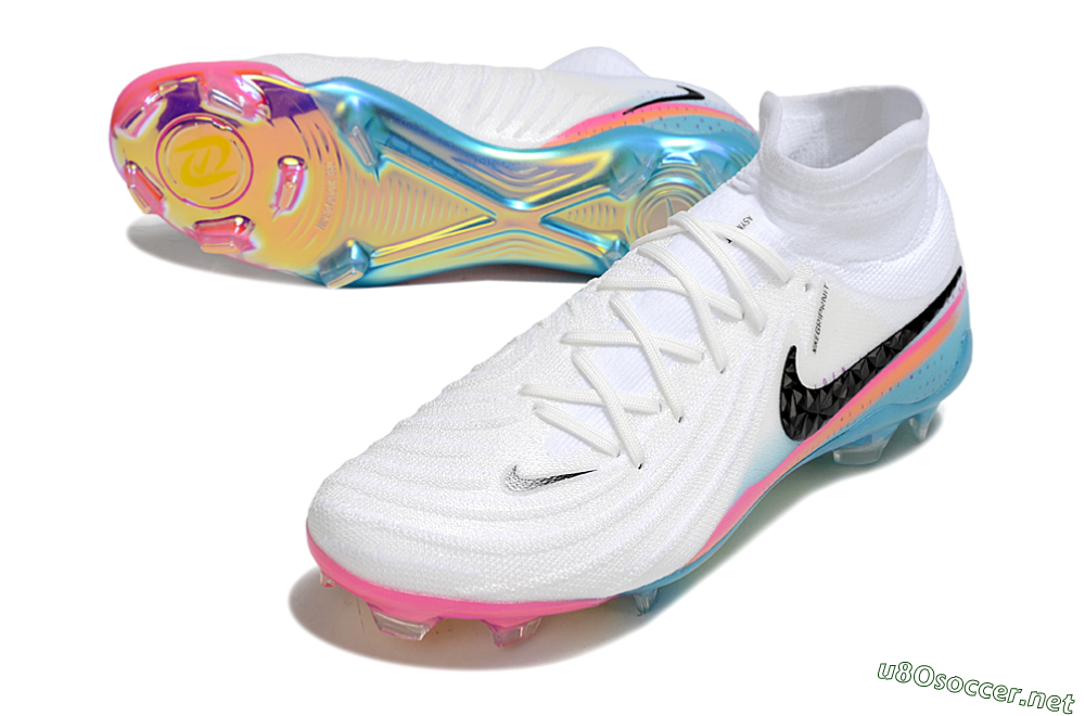 Men's Nike Phantom Luna Elite FG Football Boots - White/Red/Blue 3