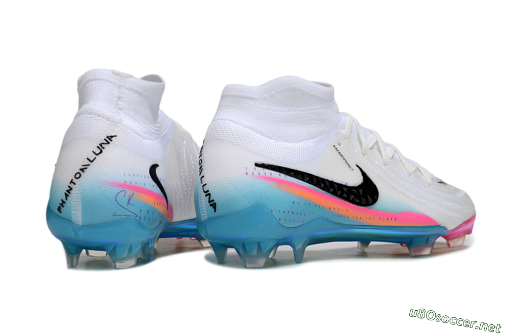 Men's Nike Phantom Luna Elite FG Football Boots - White/Red/Blue 6
