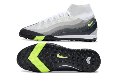 Unisex Nike Air Zoom Mercurial Superfly 10 Elite TF Football Shoes - White/Grey/Yellow