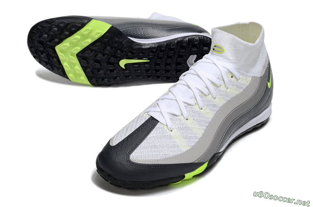 Unisex Nike Air Zoom Mercurial Superfly 10 Elite TF Football Shoes - White/Grey/Yellow 3
