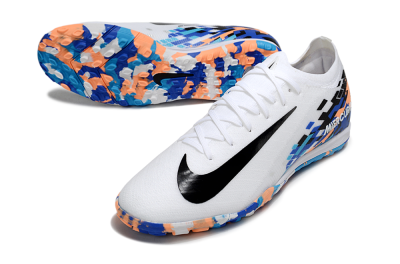 Unisex Nike Air Zoom Mercurial Vapor 16 Elite TF Football Shoes - White/Black/Orange