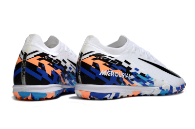 Unisex Nike Air Zoom Mercurial Vapor 16 Elite TF Football Shoes - White/Black/Orange