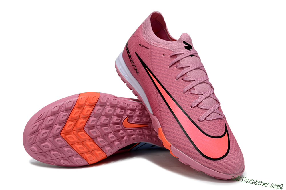 Unisex Nike Air Zoom Mercurial Vapor 16 Elite TF Football Shoes - Pink/Black/Red 3