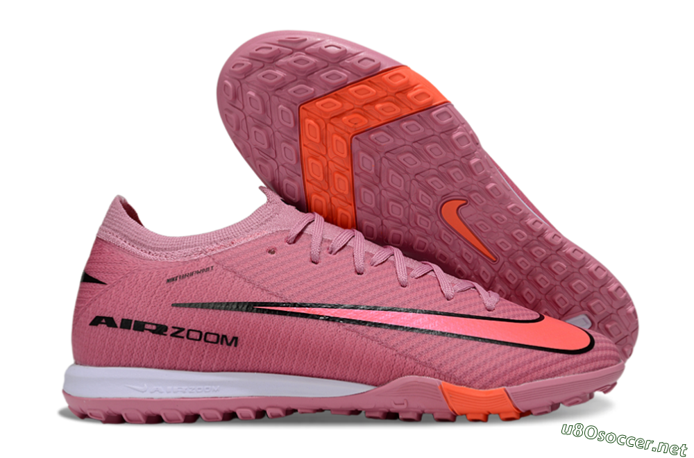 Unisex Nike Air Zoom Mercurial Vapor 16 Elite TF Football Shoes - Pink/Black/Red 2