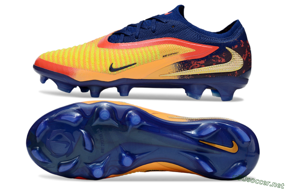 Unisex Nike Phantom 6 Elite FG Football Boots - Yellow/Blue/Red 1
