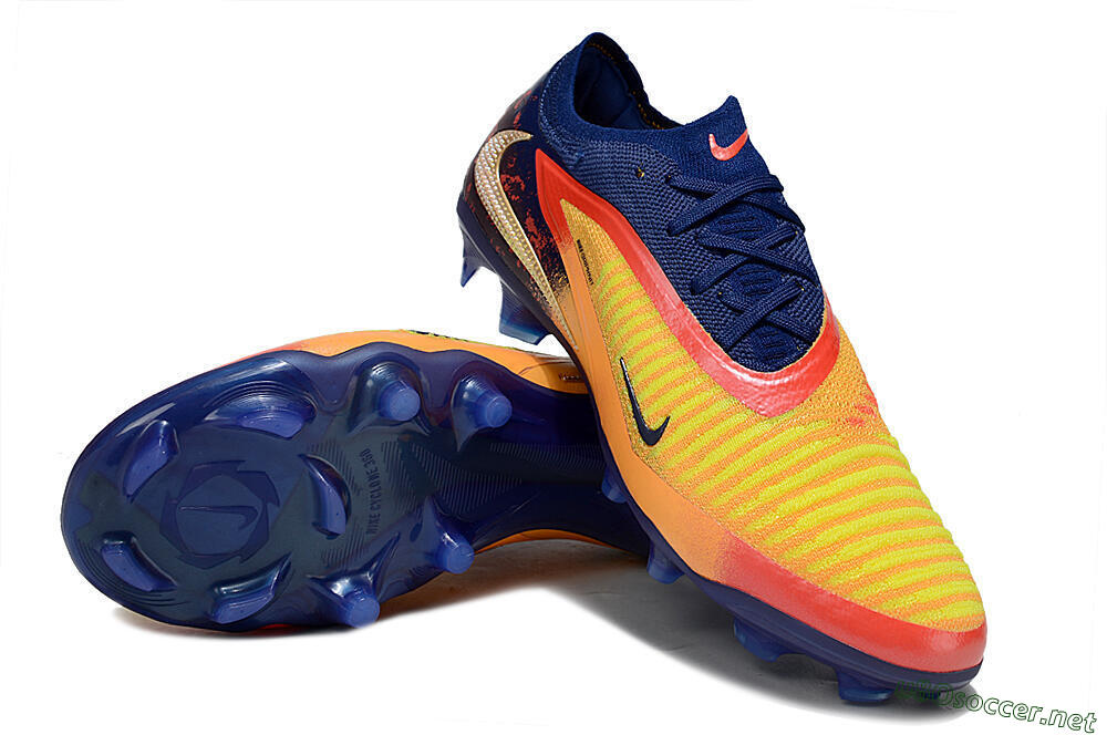 Unisex Nike Phantom 6 Elite FG Football Boots - Yellow/Blue/Red 3