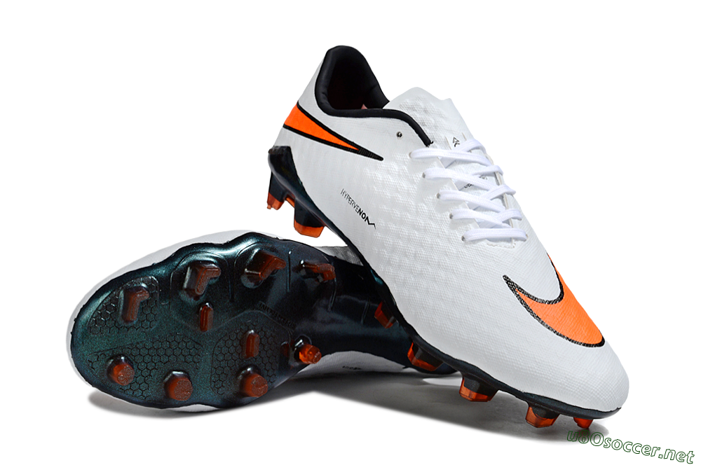 Men's Nike Hypervenom Phantom RGN SE FG Football Boots - White/Orange/Black 3
