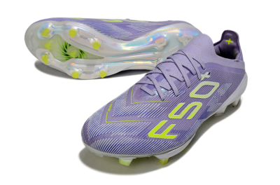 Unisex Adidas F50+ Elite Lightstrike Pro FG Football Boots - Purple/Yellow/White