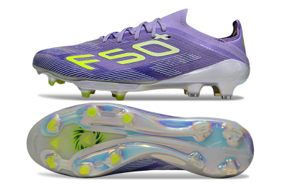 Unisex Adidas F50+ Elite Lightstrike Pro FG Football Boots - Purple/Yellow/White