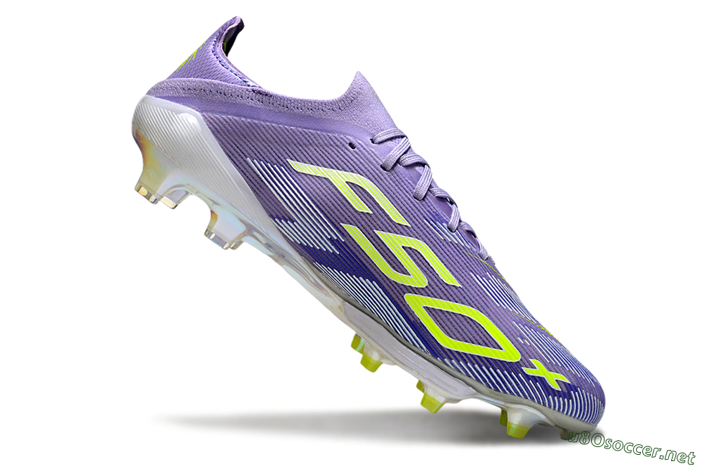 Unisex Adidas F50+ Elite Lightstrike Pro FG Football Boots - Purple/Yellow/White 4