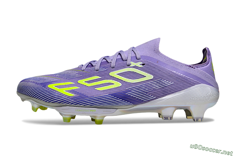 Unisex Adidas F50+ Elite Lightstrike Pro FG Football Boots - Purple/Yellow/White 0