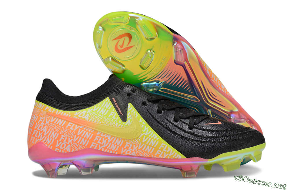 Men's Nike Phantom GX 2 Elite FG Football Boots - Black/Yellow/Orange 2