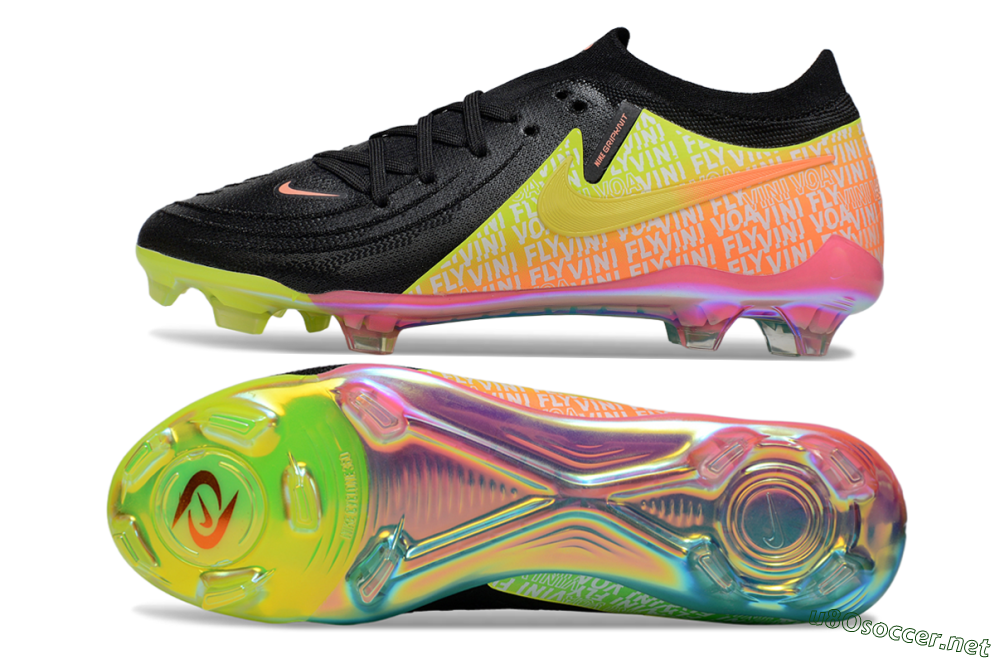 Men's Nike Phantom GX 2 Elite FG Football Boots - Black/Yellow/Orange 1