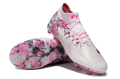 Unisex Puma Future 8 Ultimate FG Football Boots - White/Pink/Silver