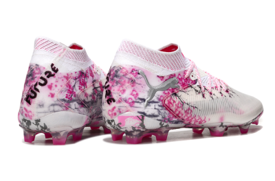 Unisex Puma Future 8 Ultimate FG Football Boots - White/Pink/Silver