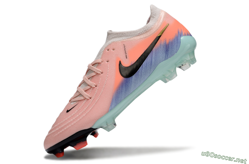 Men's Nike Phantom GX 2 Elite FG Football Boots - Pink/Black/Jade 5
