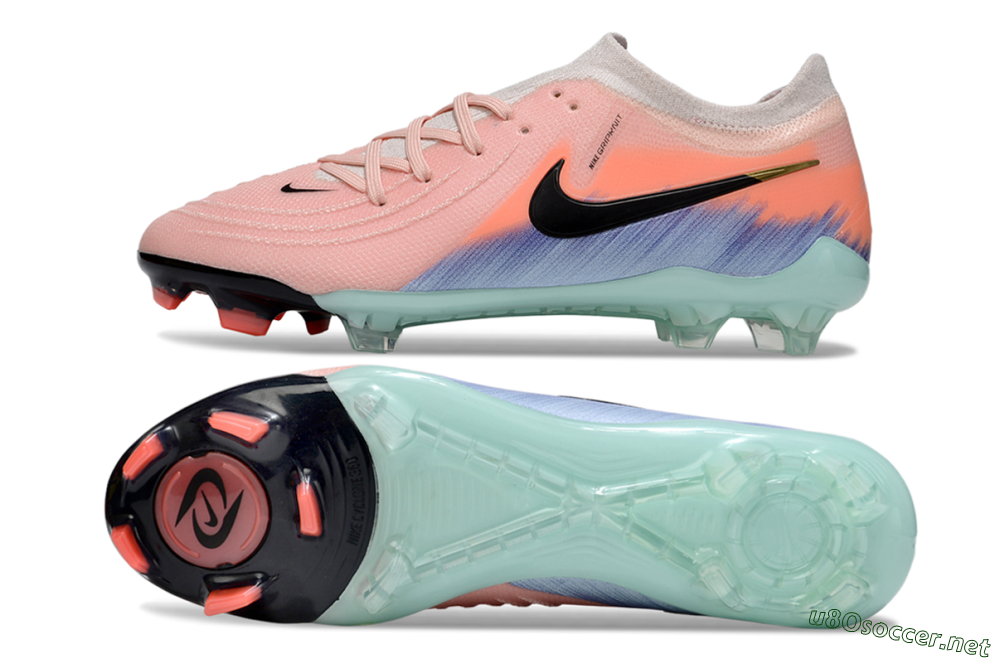 Men's Nike Phantom GX 2 Elite FG Football Boots - Pink/Black/Jade 1
