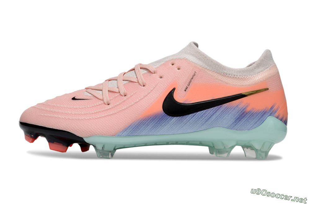Men's Nike Phantom GX 2 Elite FG Football Boots - Pink/Black/Jade 0