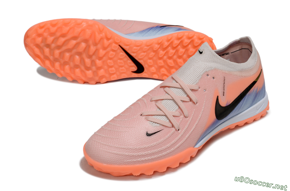 Men's Nike Phantom GX 2 Elite TF Football Shoes - Pink/Black/Jade 3