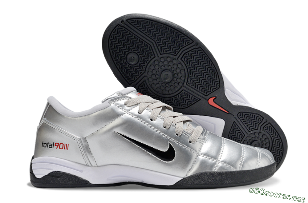 Unisex Nike Total 90 III IC Football Shoes - Silver/Black 2