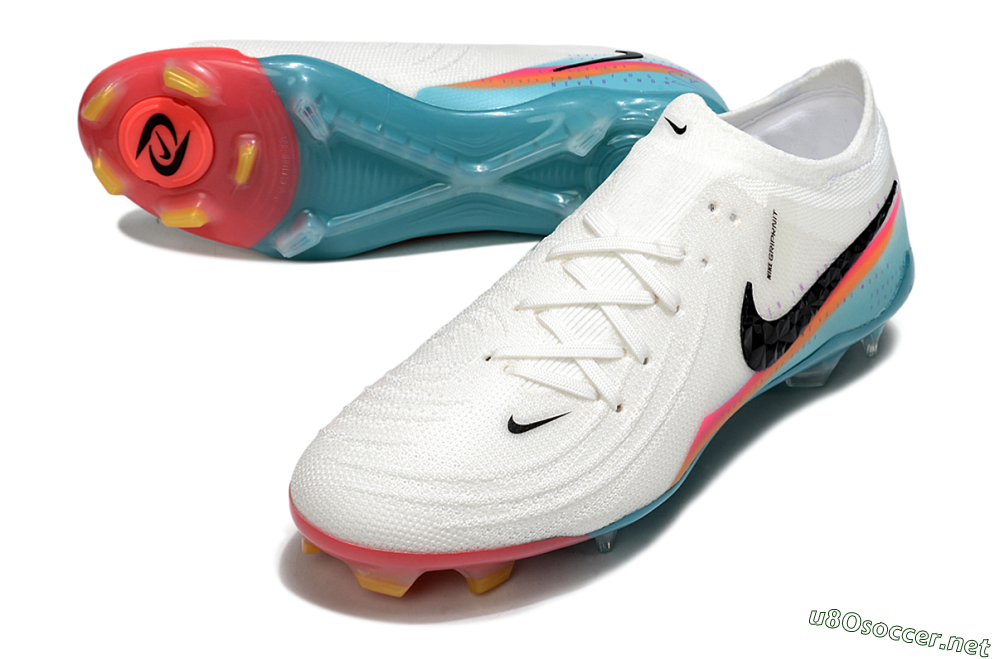 Men's Nike Phantom GX 2 Elite FG Football Boots - White/Red/Jade 3