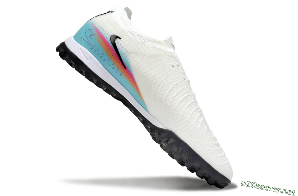 Men's Nike Phantom GX 2 Elite TF Football Shoes - White/Red/Jade 4