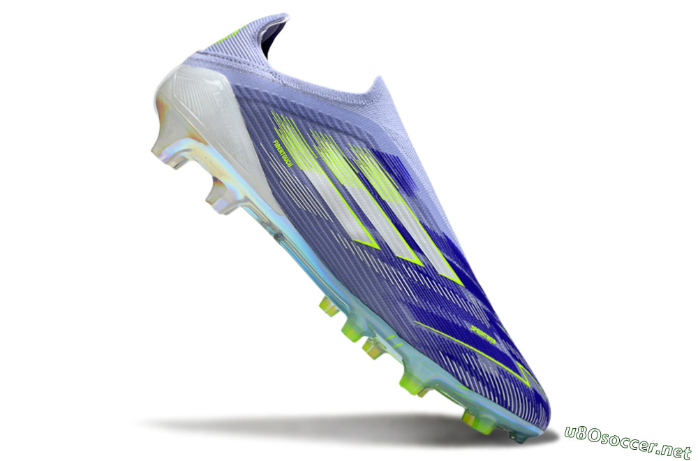 Unisex Adidas F50 Elite Laceless FG Football Boots - Blue/Yellow/Silver 5
