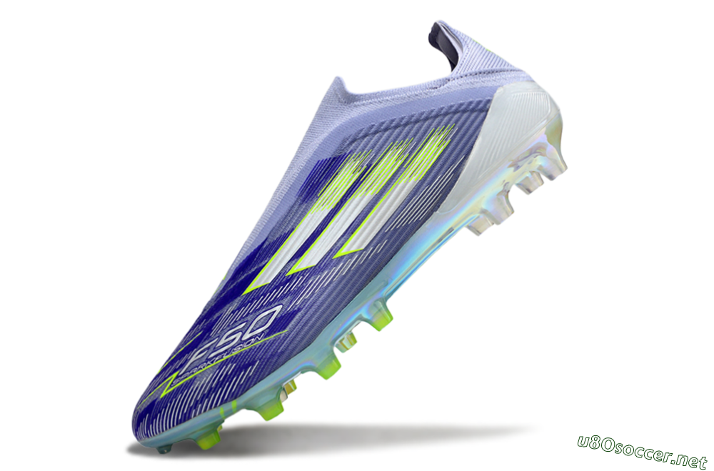 Unisex Adidas F50 Elite Laceless FG Football Boots - Blue/Yellow/Silver 6
