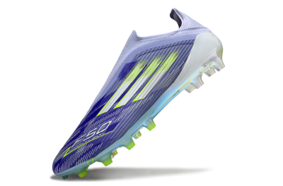 Unisex Adidas F50 Elite Laceless FG Football Boots - Blue/Yellow/Silver