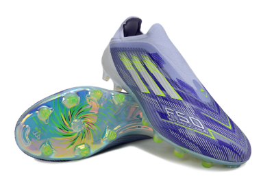 Unisex Adidas F50 Elite Laceless FG Football Boots - Blue/Yellow/Silver