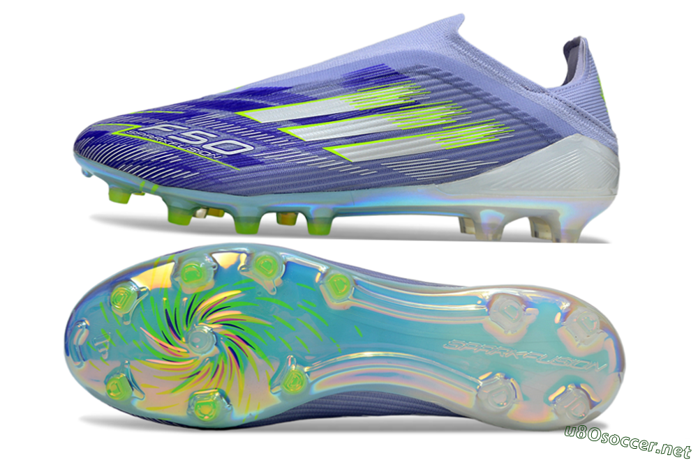 Unisex Adidas F50 Elite Laceless FG Football Boots - Blue/Yellow/Silver 1