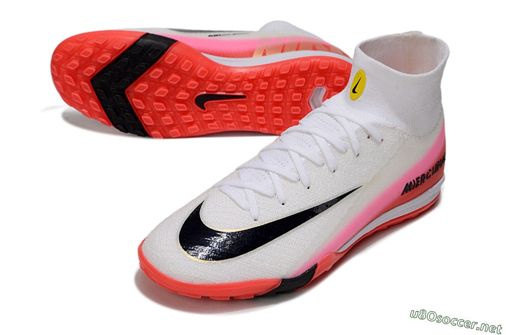 Unisex Nike Air Zoom Mercurial Superfly 10 Elite TF Football Shoes - White/Black/Red 3