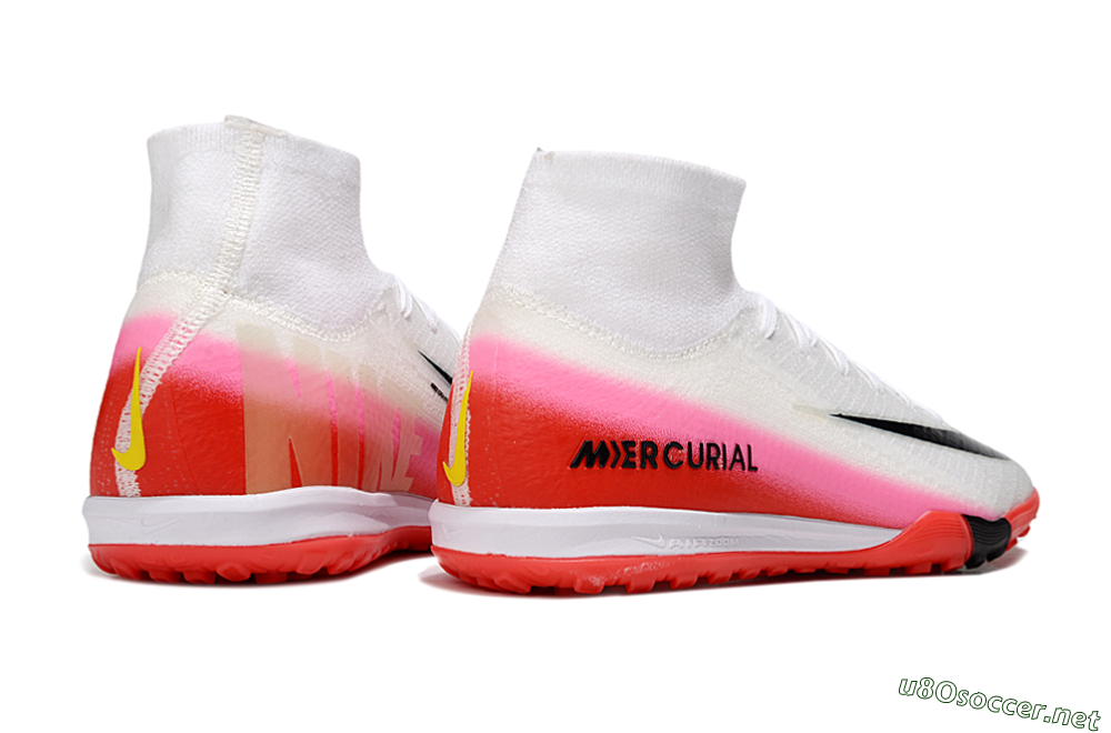 Unisex Nike Air Zoom Mercurial Superfly 10 Elite TF Football Shoes - White/Black/Red 7