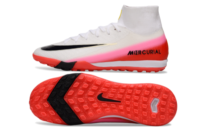 Unisex Nike Air Zoom Mercurial Superfly 10 Elite TF Football Shoes - White/Black/Red