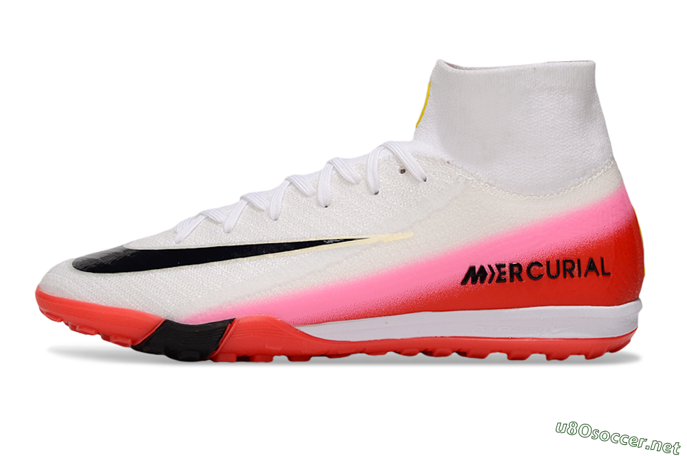 Unisex Nike Air Zoom Mercurial Superfly 10 Elite TF Football Shoes - White/Black/Red 0