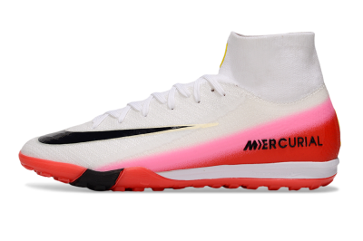 Unisex Nike Air Zoom Mercurial Superfly 10 Elite TF Football Shoes - White/Black/Red