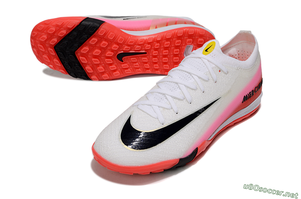 Unisex Nike Air Zoom Mercurial Vapor 16 Elite TF Football Shoes - White/Blue/Pink 3