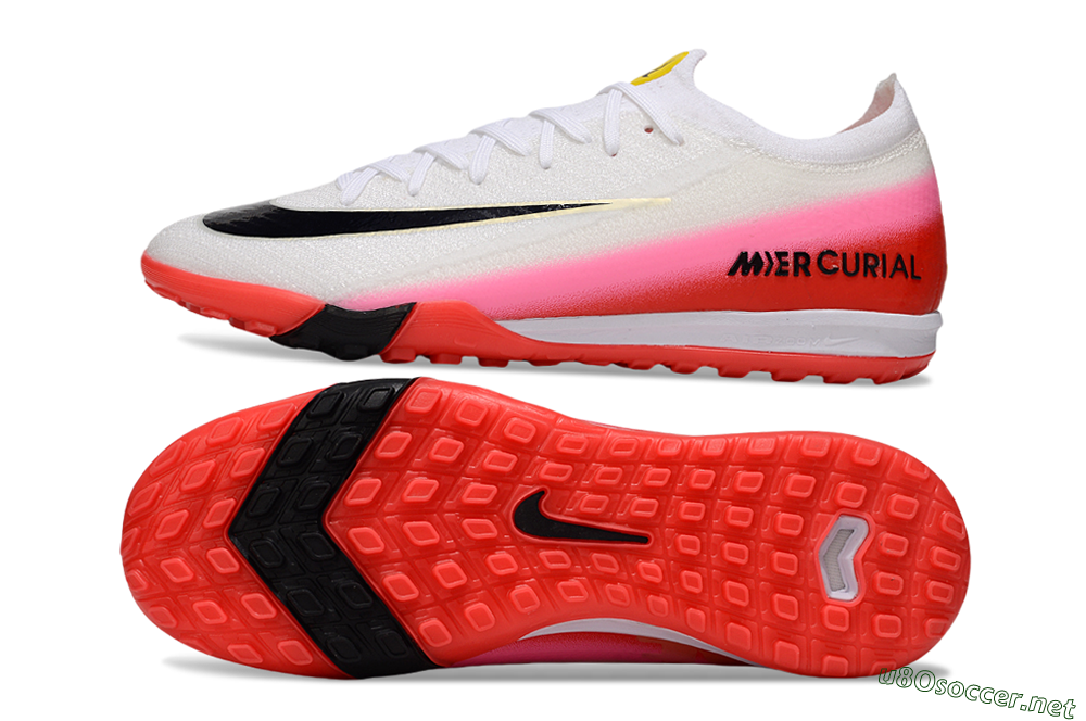 Unisex Nike Air Zoom Mercurial Vapor 16 Elite TF Football Shoes - White/Blue/Pink 1