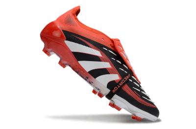 Unisex Adidas Predator 25 Elite Foldover Tongue FG Football Boots - Black/Red/White