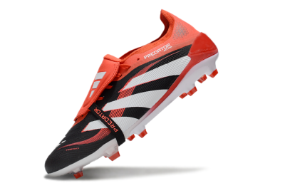 Unisex Adidas Predator 25 Elite Foldover Tongue FG Football Boots - Black/Red/White