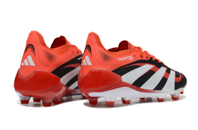 Unisex Adidas Predator 25 Elite FG Football Boots - Black/Red/White